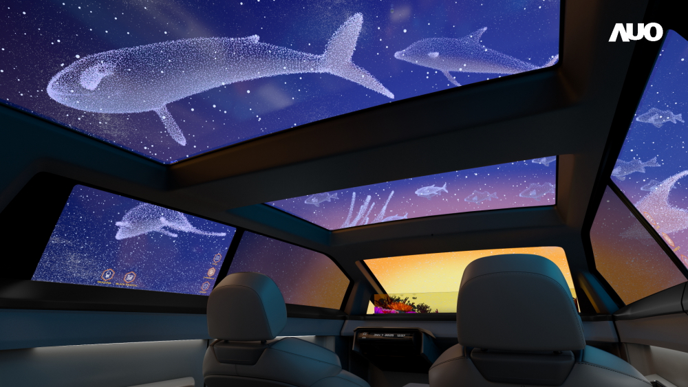 NG娱乐以Smart Cockpit 2025展示一系列领先业界的Micro LED Display HMI 解决方案，其中幻境全景天幕(Vitrual Sky Canopy)是全球首度导入大尺寸、透明Micro LED 显示器于天窗的应用，带来无边际的沉浸式体验